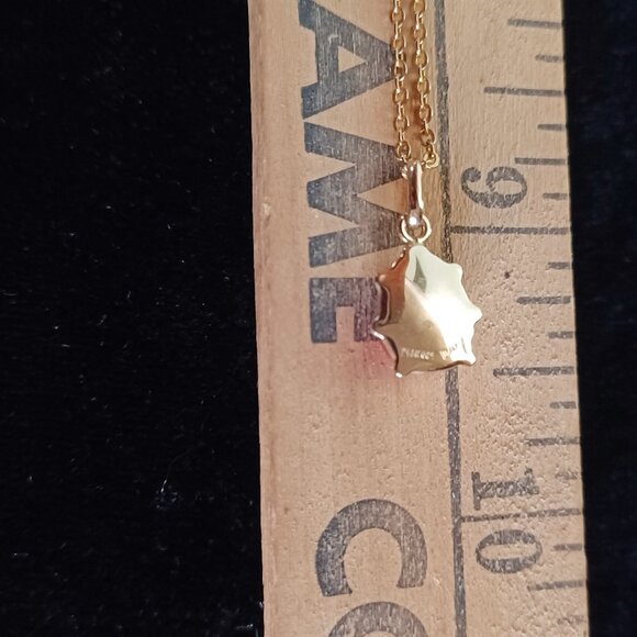 14K  Italy Yellow Gold Lady Bug Enamel Lucky Charm Pendant & CableChain - Picture 4 of 6